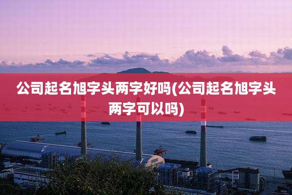 公司起名旭字头两字好吗(公司起名旭字头两字可以吗)