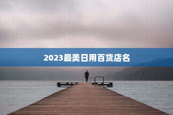 2023最美日用百货店名