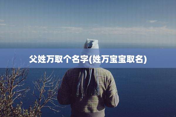 父姓万取个名字(姓万宝宝取名)