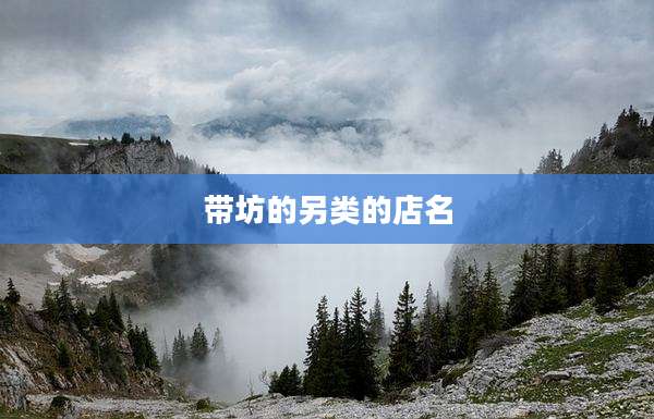 带坊的另类的店名