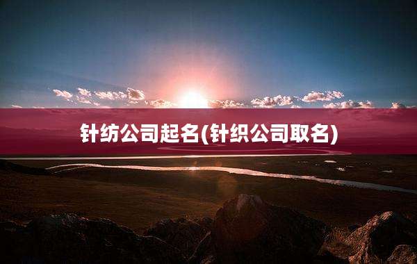 针纺公司起名(针织公司取名)