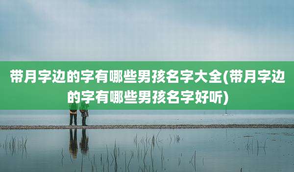 带月字边的字有哪些男孩名字大全(带月字边的字有哪些男孩名字好听)