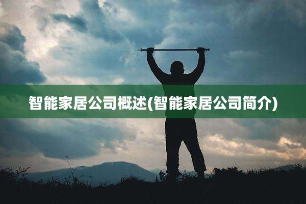 智能家居公司概述(智能家居公司简介)