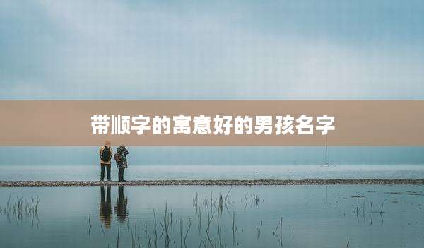 带顺字的寓意好的男孩名字