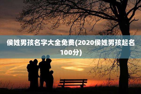 侯姓男孩名字大全免费(2020侯姓男孩起名100分)