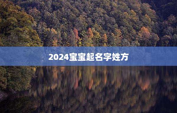 2024宝宝起名字姓方