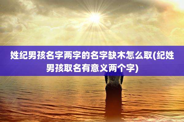 姓纪男孩名字两字的名字缺木怎么取(纪姓男孩取名有意义两个字)