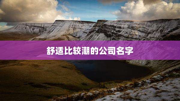 舒适比较潮的公司名字