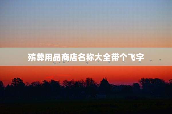 殡葬用品商店名称大全带个飞字