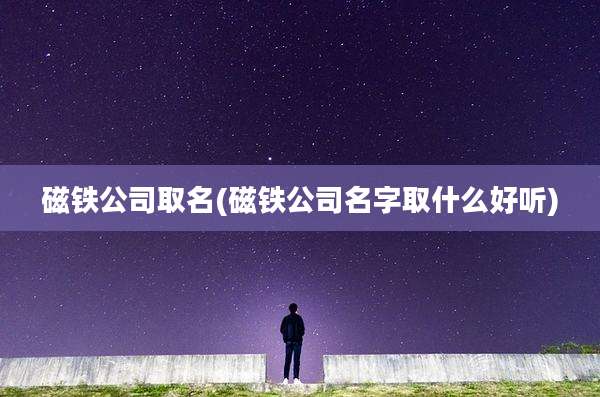 磁铁公司取名(磁铁公司名字取什么好听)
