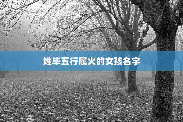 姓毕五行属火的女孩名字