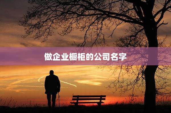 做企业橱柜的公司名字