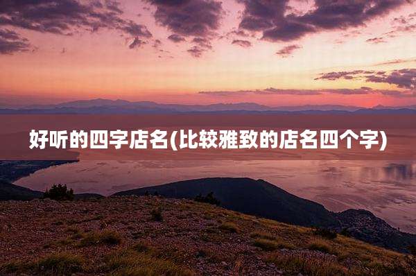 好听的四字店名(比较雅致的店名四个字)