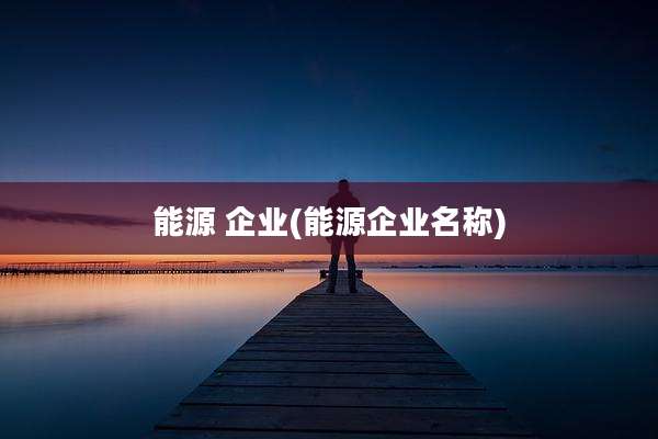 能源 企业(能源企业名称)
