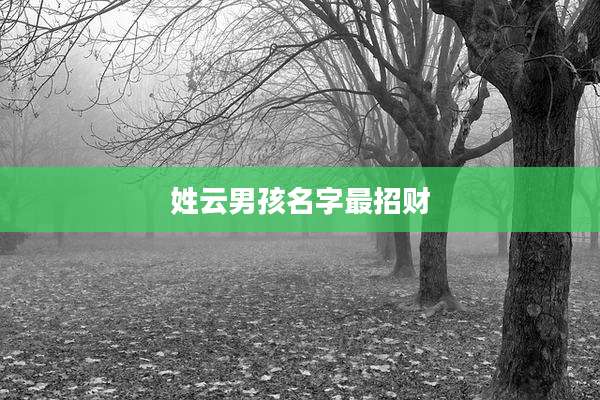姓云男孩名字最招财