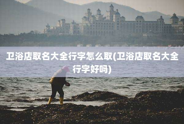 卫浴店取名大全行字怎么取(卫浴店取名大全行字好吗)