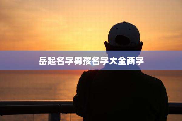 岳起名字男孩名字大全两字