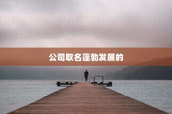 公司取名蓬勃发展的