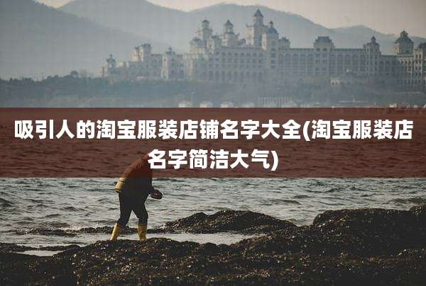 吸引人的淘宝服装店铺名字大全(淘宝服装店名字简洁大气)
