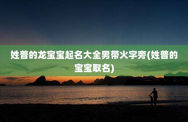姓普的龙宝宝起名大全男带火字旁(姓普的宝宝取名)
