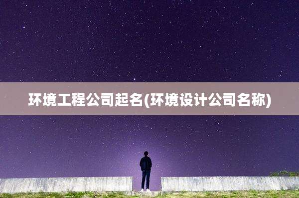 环境工程公司起名(环境设计公司名称)