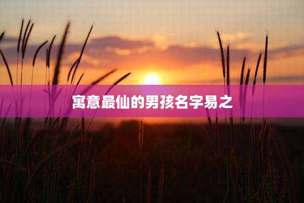 寓意最仙的男孩名字易之