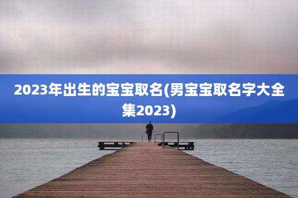 2023年出生的宝宝取名(男宝宝取名字大全集2023)