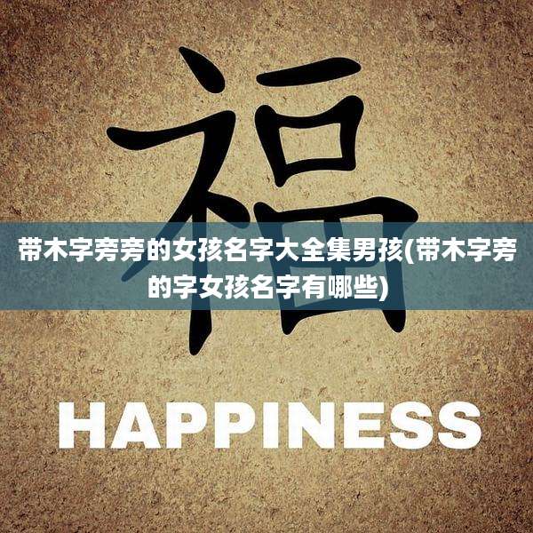 带木字旁旁的女孩名字大全集男孩(带木字旁的字女孩名字有哪些)