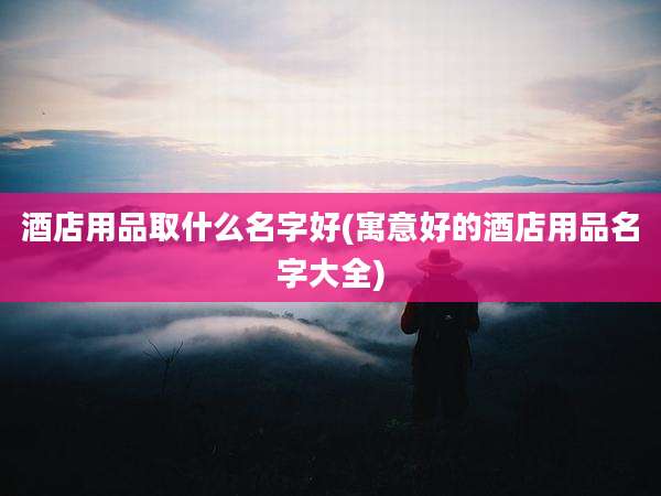 酒店用品取什么名字好(寓意好的酒店用品名字大全)