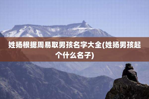 姓扬根据周易取男孩名字大全(姓扬男孩起个什么名子)