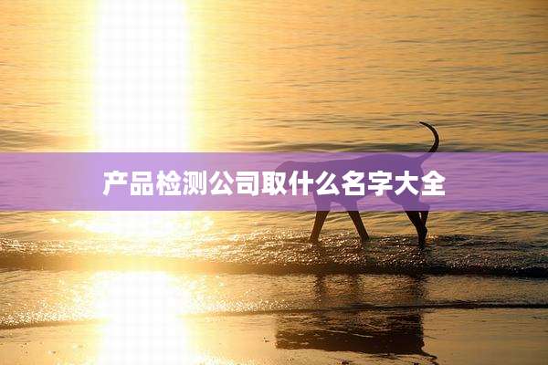 产品检测公司取什么名字大全
