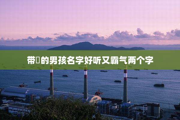 带晞的男孩名字好听又霸气两个字