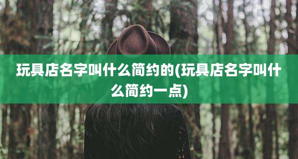 玩具店名字叫什么简约的(玩具店名字叫什么简约一点)