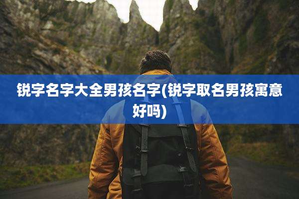 锐字名字大全男孩名字(锐字取名男孩寓意好吗)