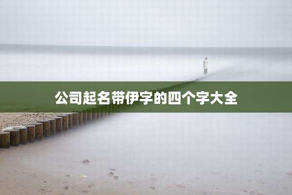 公司起名带伊字的四个字大全