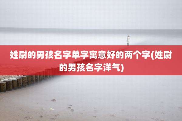 姓尉的男孩名字单字寓意好的两个字(姓尉的男孩名字洋气)