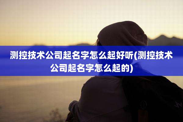测控技术公司起名字怎么起好听(测控技术公司起名字怎么起的)
