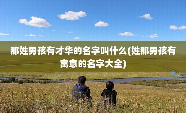 那姓男孩有才华的名字叫什么(姓那男孩有寓意的名字大全)