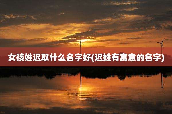 女孩姓迟取什么名字好(迟姓有寓意的名字)