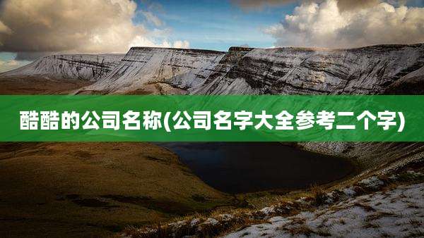 酷酷的公司名称(公司名字大全参考二个字)