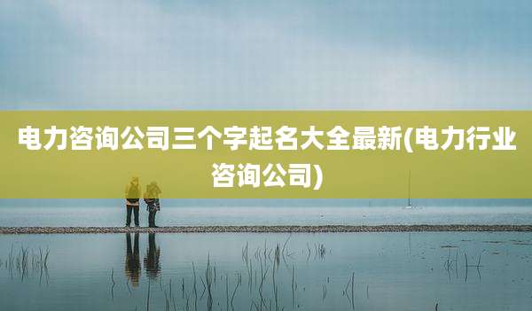 电力咨询公司三个字起名大全最新(电力行业咨询公司)