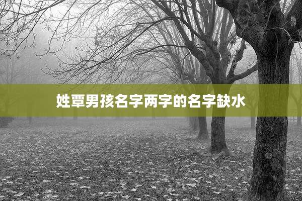 姓覃男孩名字两字的名字缺水