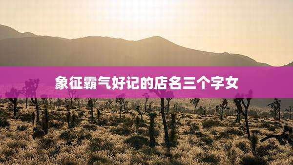 象征霸气好记的店名三个字女