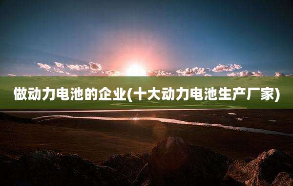 做动力电池的企业(十大动力电池生产厂家)