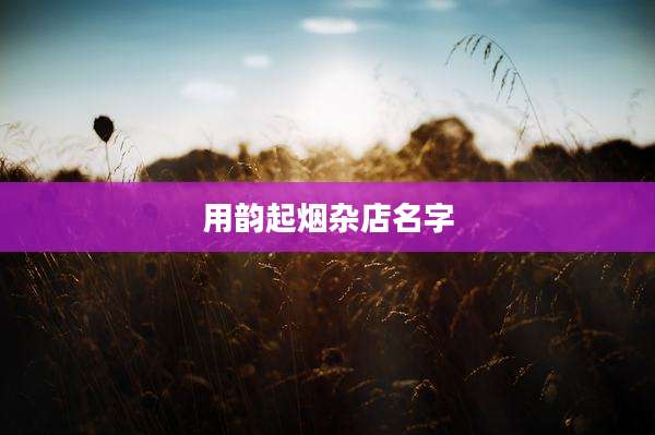 用韵起烟杂店名字