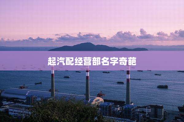 起汽配经营部名字奇葩