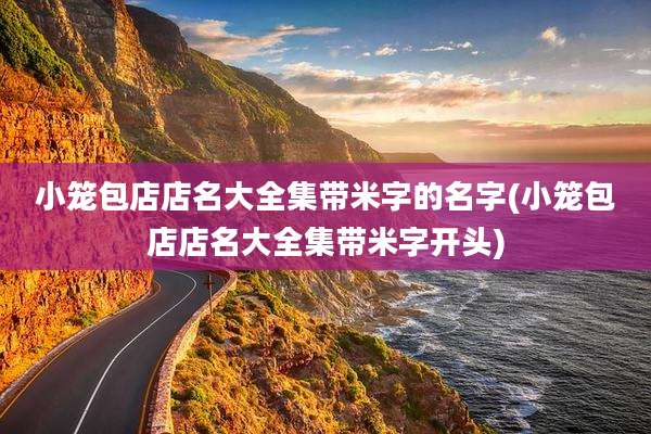 小笼包店店名大全集带米字的名字(小笼包店店名大全集带米字开头)