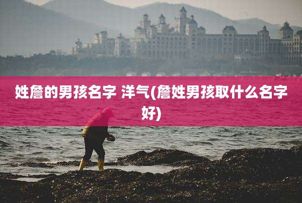 姓詹的男孩名字 洋气(詹姓男孩取什么名字好)