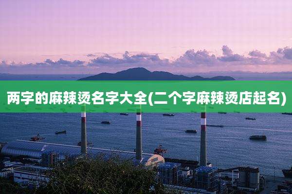 两字的麻辣烫名字大全(二个字麻辣烫店起名)