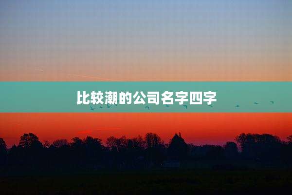 比较潮的公司名字四字